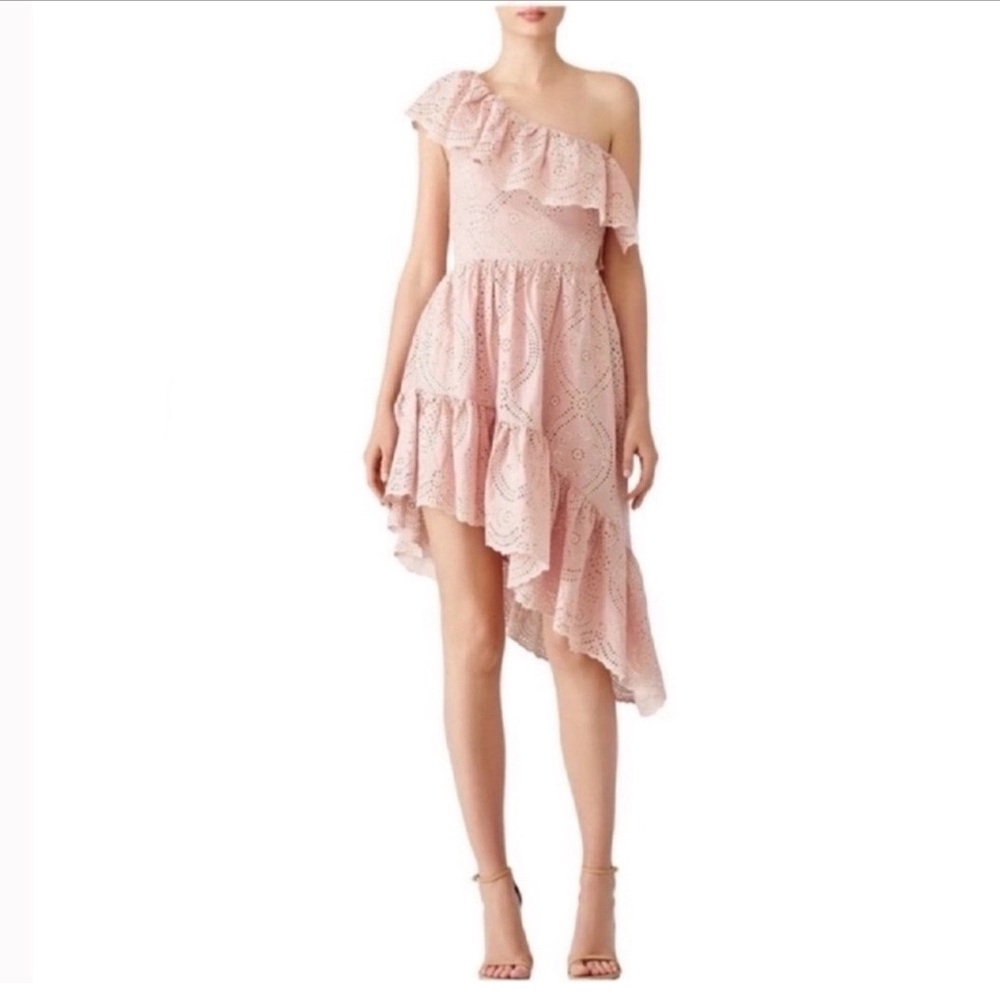 LoveShackFancy Mauve One Shoulder Pamela Dress S